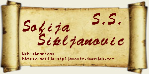Sofija Sipljanović vizit kartica